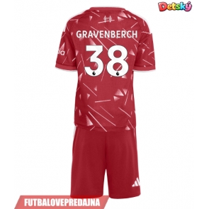 Lacne Dětský Futbalové dres Liverpool Ryan Gravenberch #38 2026-27 Krátky Rukáv - Domáci (+ trenírky)